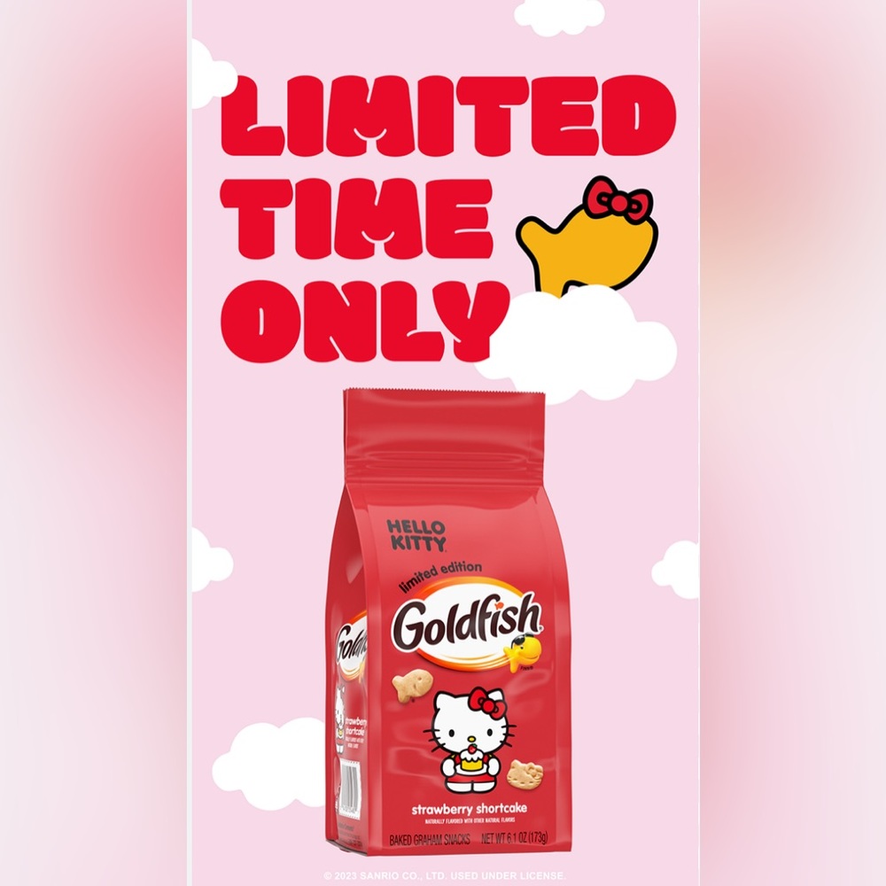 Limited Edition, Hello Kitty 50th Anniversary Strawberry Shortcake Goldfish